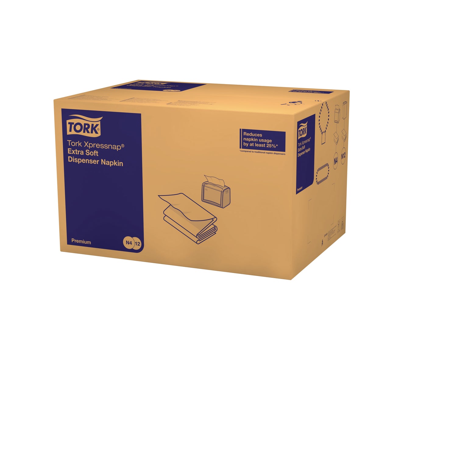 SERVIETTE POUR DISTRIBUTEUR 21.3X16.5CM TORK® XPRESSNAP® N4 2 PLIS NOIR X8000