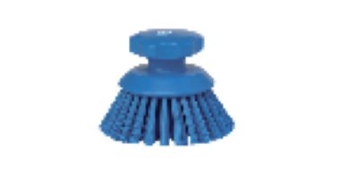 BROSSE ALIMENTAIRE RONDE SOLEIL DIAM 11CM FIBRE DURE VIKAN BLEU