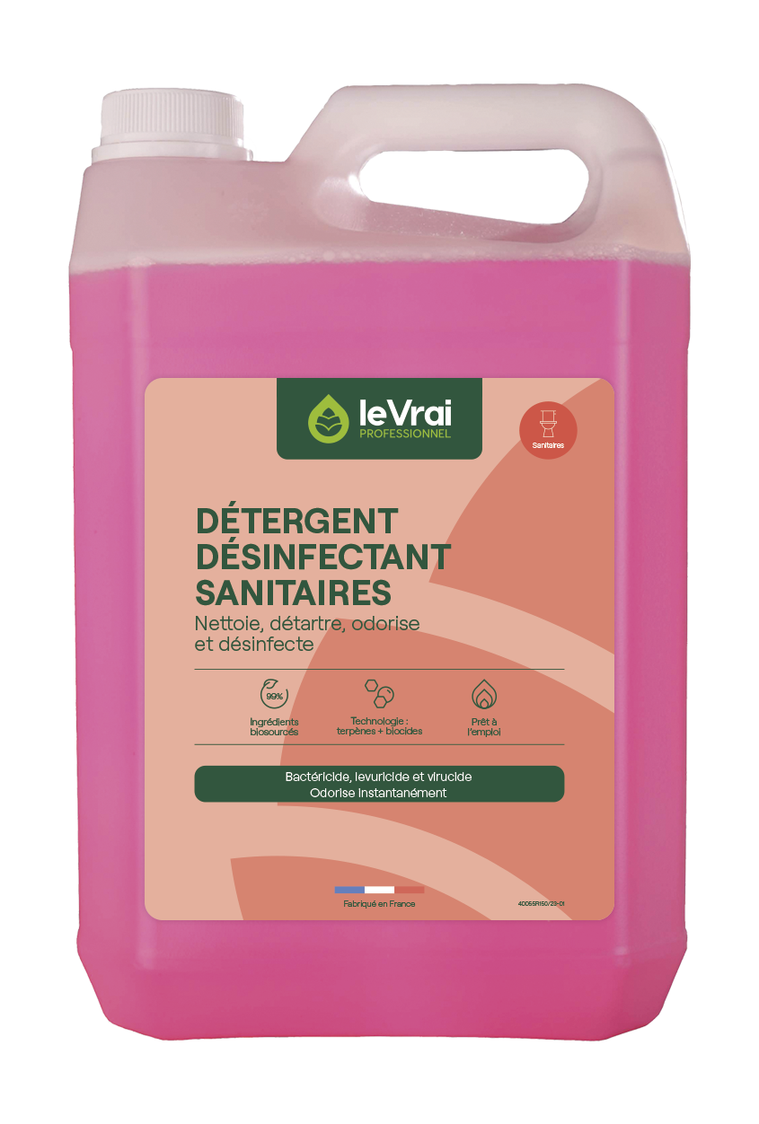 DETERGENT DESINFECTANT SANITAIRES LE VRAI PROFESSIONNEL 5L