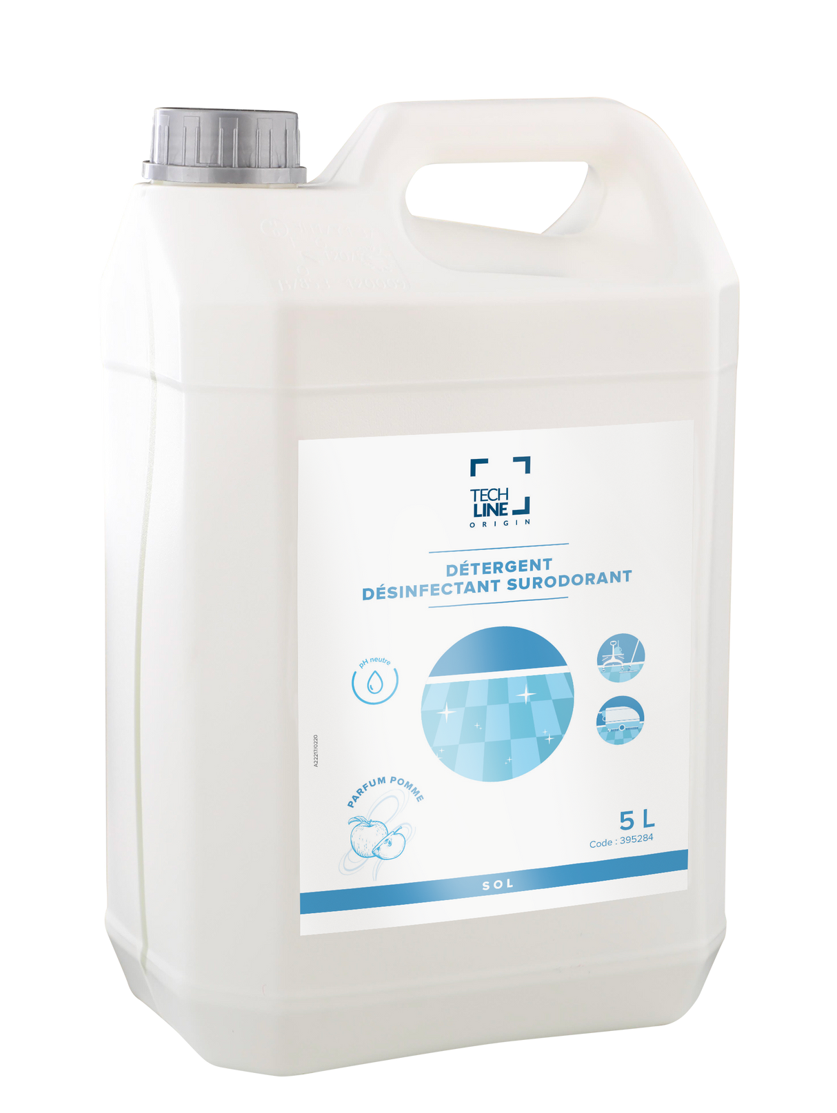 NETTOYANT DESINFECTANT SURODORANT POMME TECHLINE 5L
