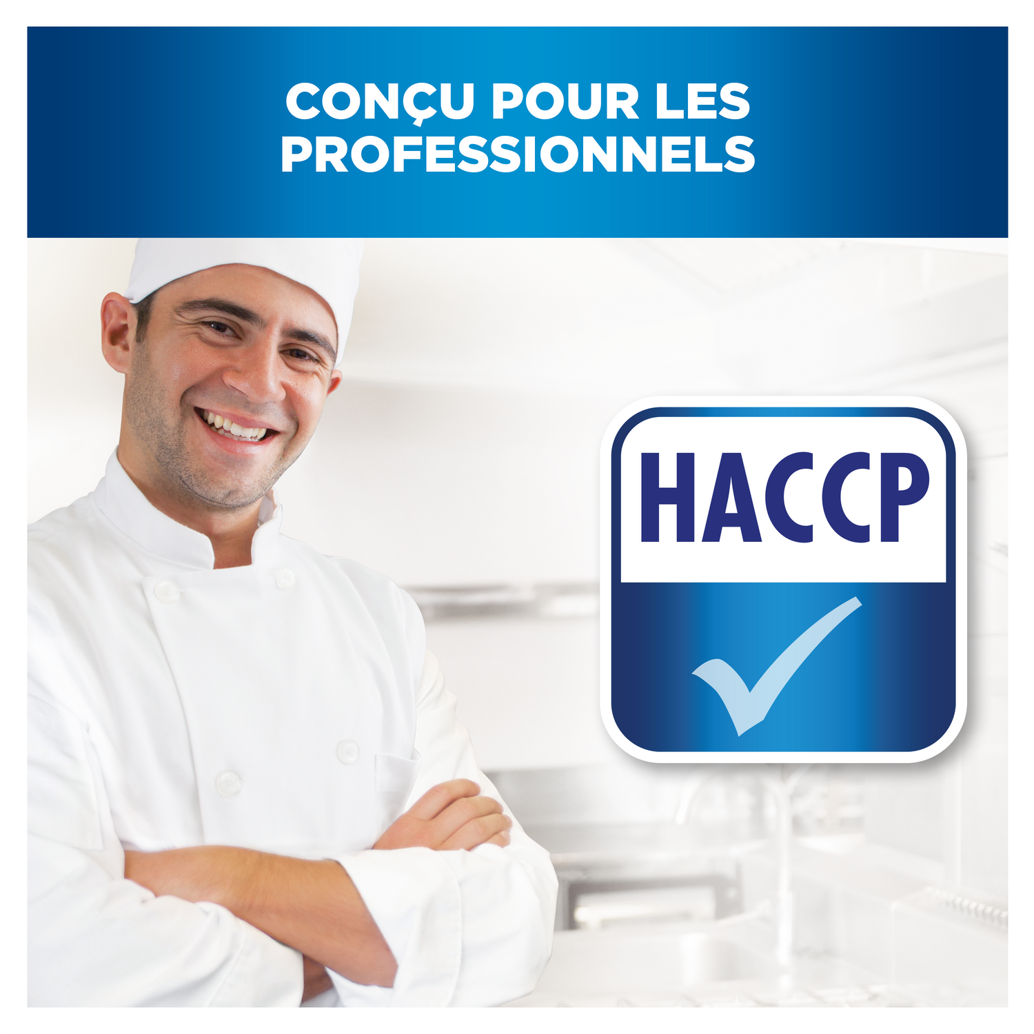 NETTOYANT DESINFECTANT VITRES, SURFACES & INOX F2 P&G PROFESSIONAL 750ML