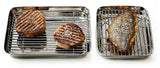MINI-PLAT JAPONAIS INOX AVEC GRILLE 24X19 CM