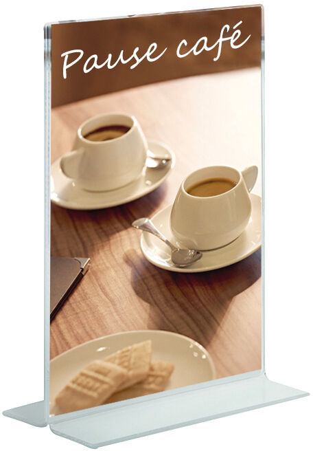 PORTE-AFFICHE EN ACRYLIQUE VERTICAL FORMAT A5