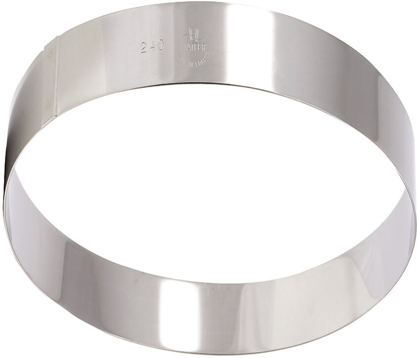 CERCLE À MOUSSES INOX HAUTEUR 4.5 CM 18 CM