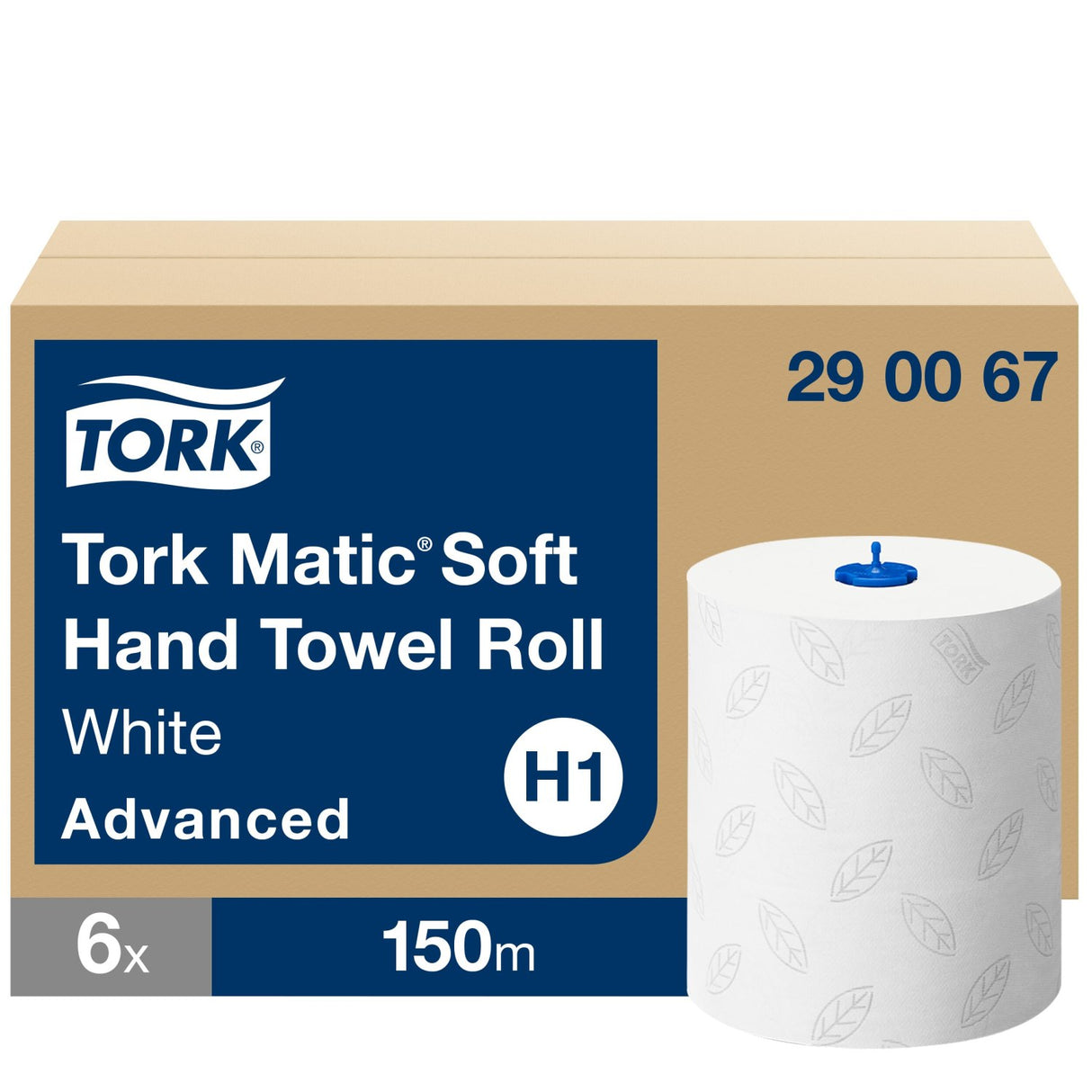 ESSUIE-MAINS ROULEAU TORK MATIC® ADVANCED H1 BLANC 150M 2 PLIS ECOLABEL X6