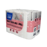PAPIER TOILETTE PETIT ROULEAU TECHLINE BLANC 200 FORMATS 2 PLIS ECOLABEL X96
