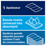 ESSUIE-MAINS CONTINUS TORK PEAKSERVE® H5 BLANC 22.5X20.1CM 1 PLI 410 FORMATS ECOLABEL X12