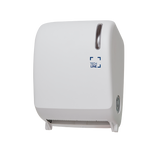 DISTRIBUTEUR D’ESSUIE-MAINS ROULEAUX À DÉCOUPE AUTOMATIQUE TECHLINE BLANC