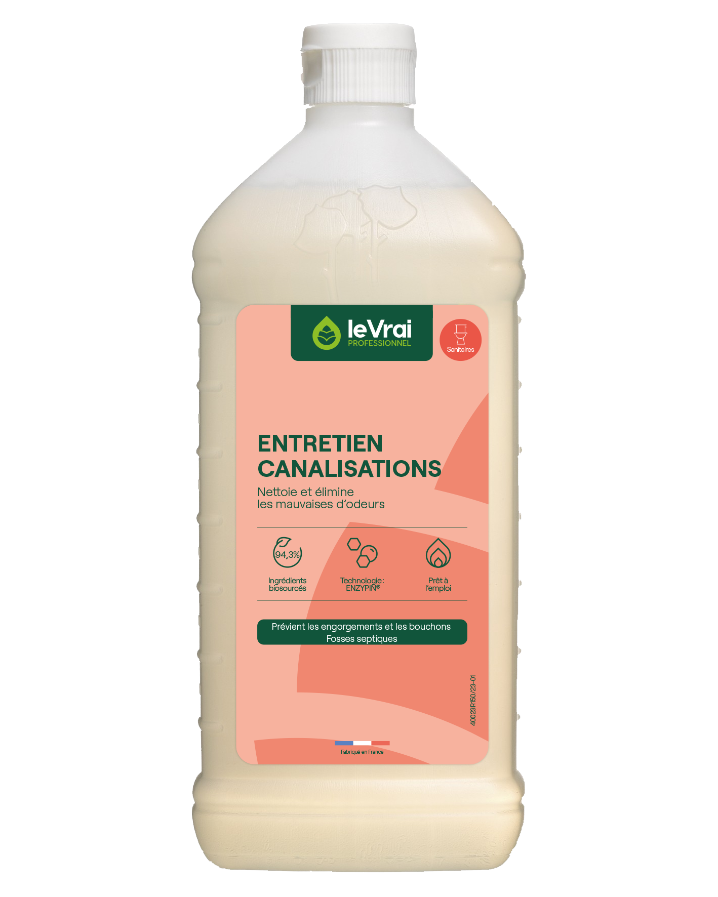 ENTRETIEN CANALISATIONS ET FOSSE SEPTIQUE LE VRAI PROFESSIONNEL 1L