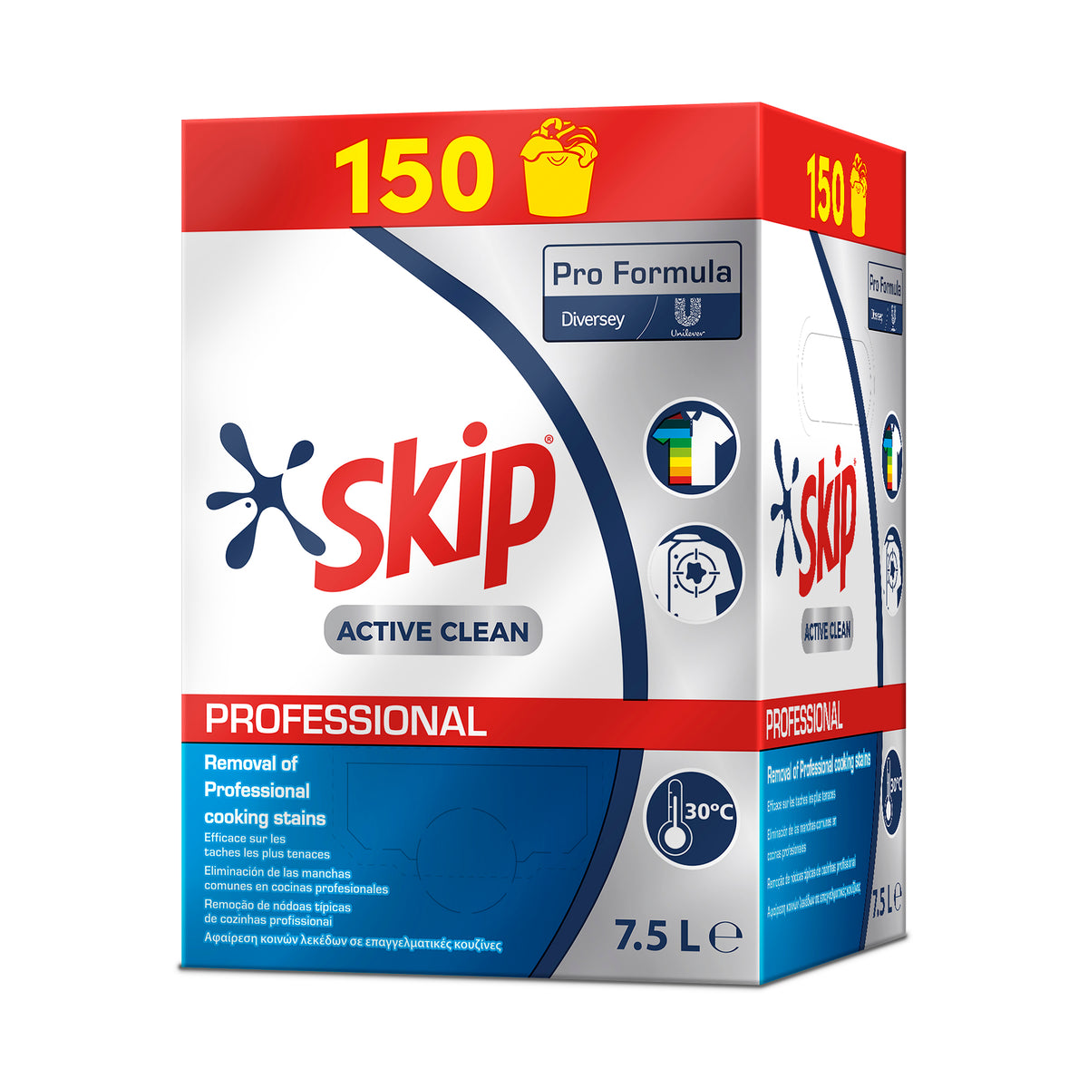 Lessive liquide Skip Professionnal 7,5 L - Triple pouvoir nettoyant ...
