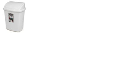 POUBELLE COUVERCLE BASCULANT 50L BLANC