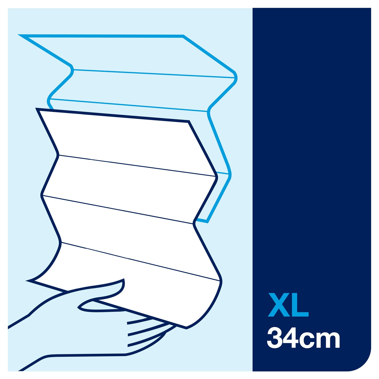 ESSUIE-MAINS PLIÉS EN M TORK® ADVANCED H2 BLANC 34X21.2CM 136 FORMATS 2 PLIS ECOLABEL X21