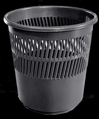 CORBEILLE A PAPIER AJOUREE ECOGREEN 14L GRIS ANTHRACITE