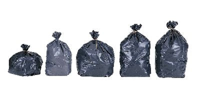 SAC POUBELLE 130L BASSE DENSITE DECHETS MOYENS NOIR X200