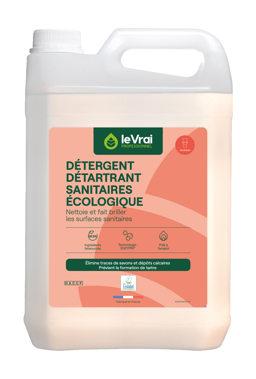 DETERGENT DETARTRANT SANITAIRES LE VRAI PROFESSIONNEL ECOLABEL EU 5L