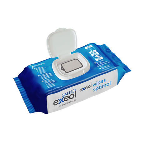 LINGETTES NETTOYANTES DESINFECTANTES EXEOL WIPES OPTIMAL X100