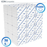 PAPIER TOILETTE PLIÉ SCOTT® BLANC 250 FORMATS 2 PLIS ECOLABEL X36
