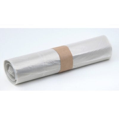 SAC POUBELLE 110L BASSE DENSITE DECHETS MOYENS SANS LIEN BLANC TRANSLUCIDE X200