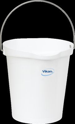 SEAU ALIMENTAIRE GRADUE BEC VERSEUR 12L VIKAN BLANC