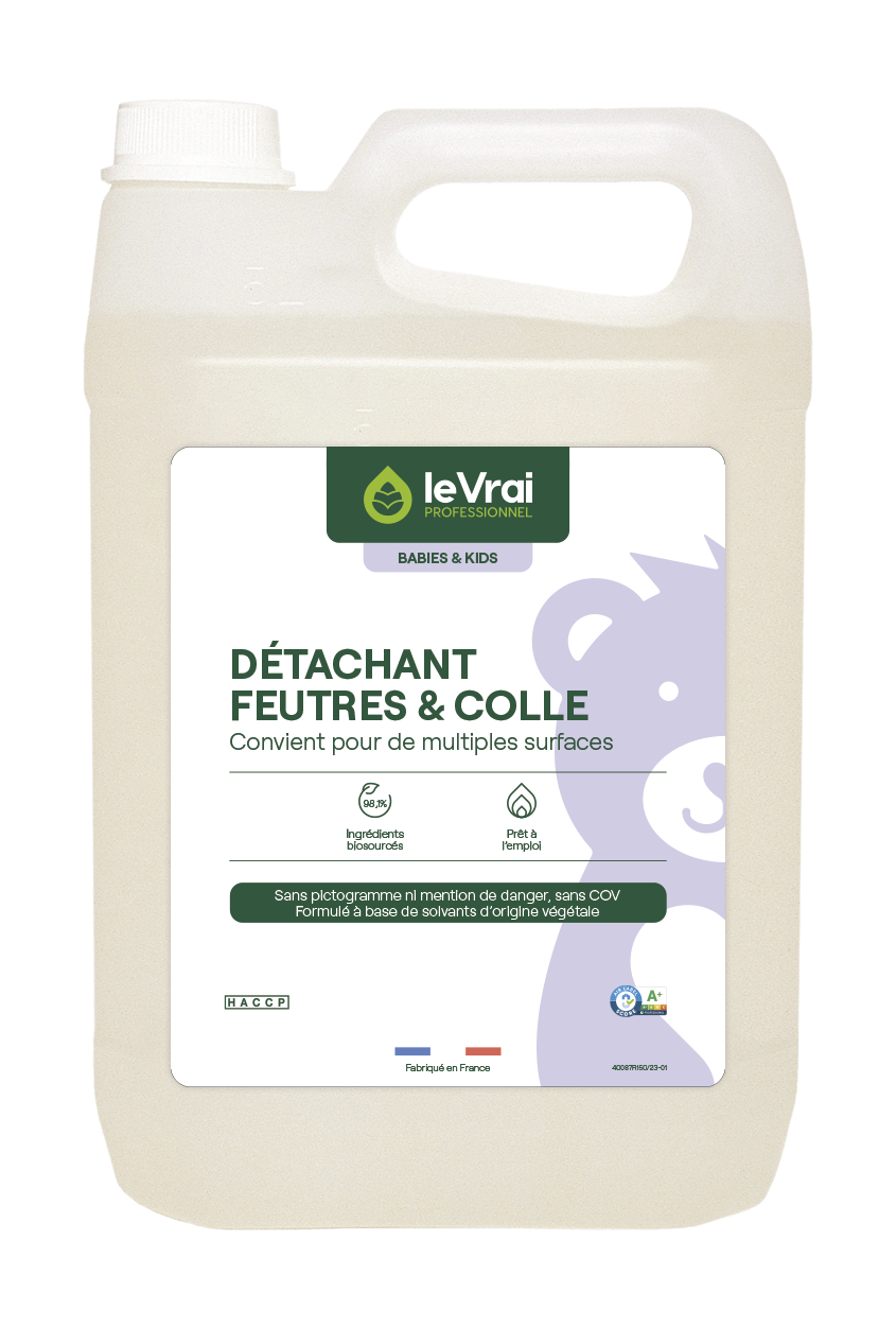 DETACHANT MULTI USAGES FEUTRES & COLLE BABIES & KIDS 5L