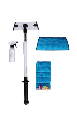 KIT DE LAVAGE VITRES ET SURFACES (MANCHE / SUPPORT / FRANGES / GANT)