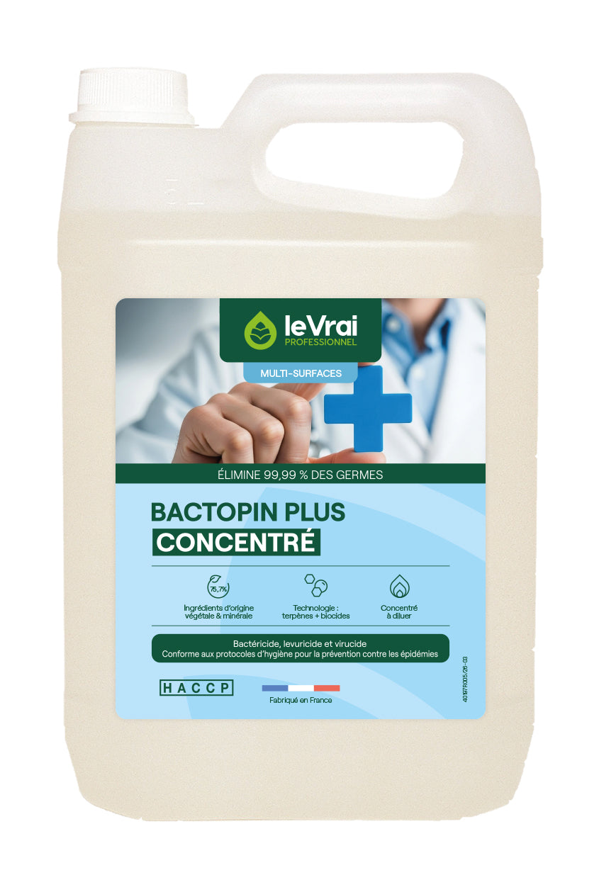 NETTOYANT DESINFECTANT CONCENTRE SOLS LE VRAI PROFESSIONNEL 5L