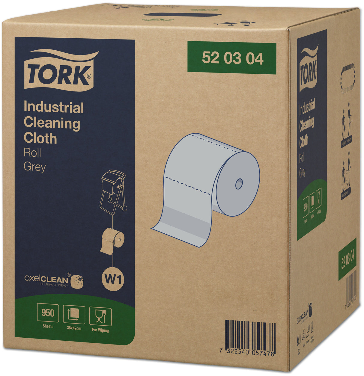 FORMAT NON TISSE USAGE UNIQUE TORK W1 38X43CM GRIS X950 FORMATS