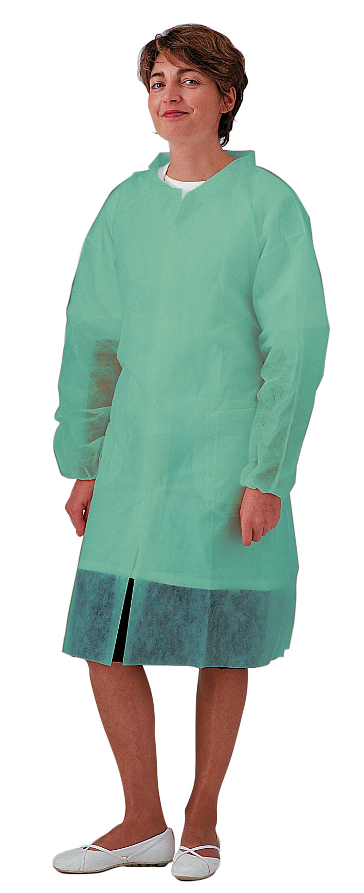 BLOUSE BOUTONS PRESSIONS VERT PP30G TAILLE XL X25