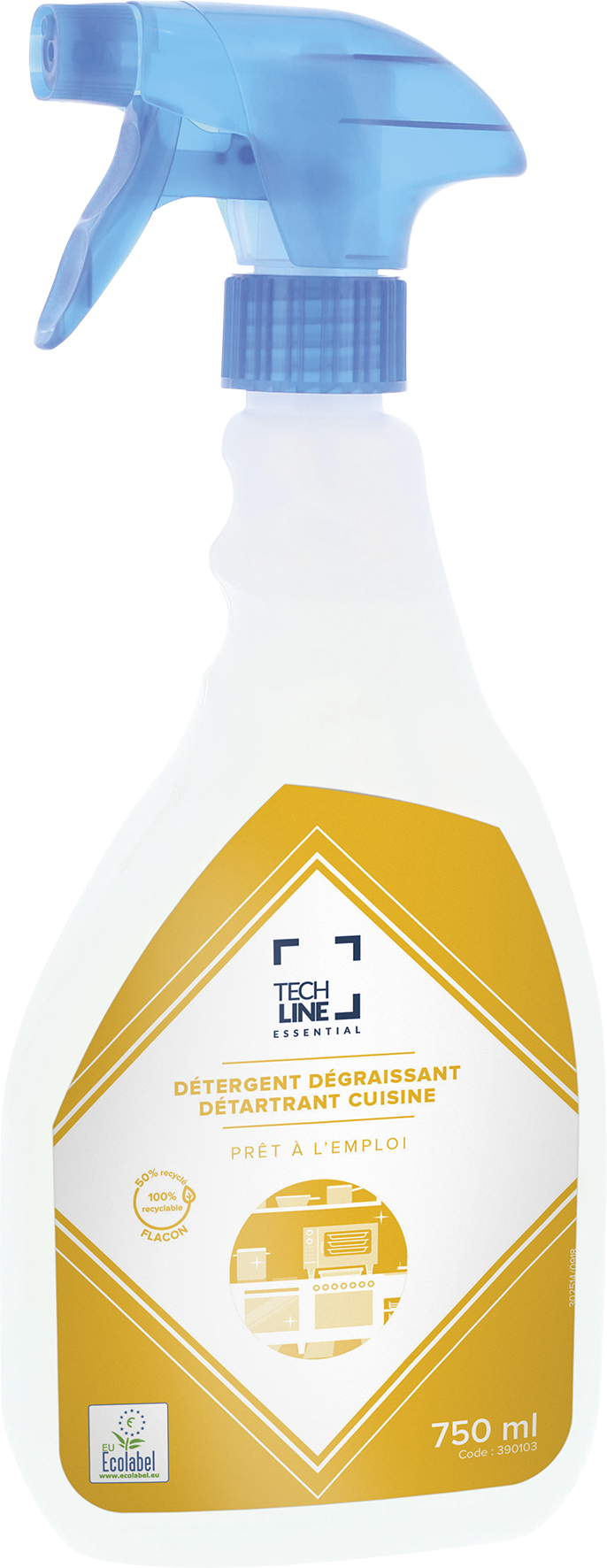 DETARTRANT DEGRAISSANT CUISINE TECHLINE ECOLABEL EU 750ML