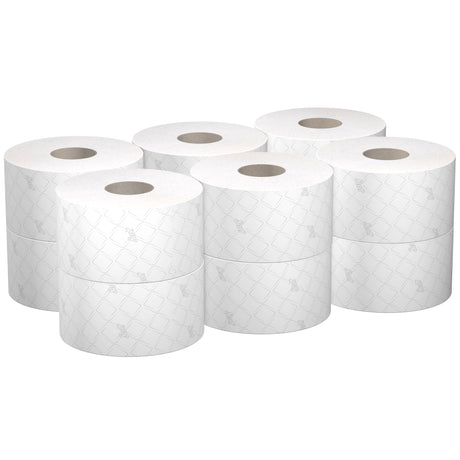PAPIER TOILETTE À DÉVIDAGE CENTRAL SCOTT® CONTROL™ MINI TWIN BLANC 833 FORMATS 2 PLIS ECOLABEL X12