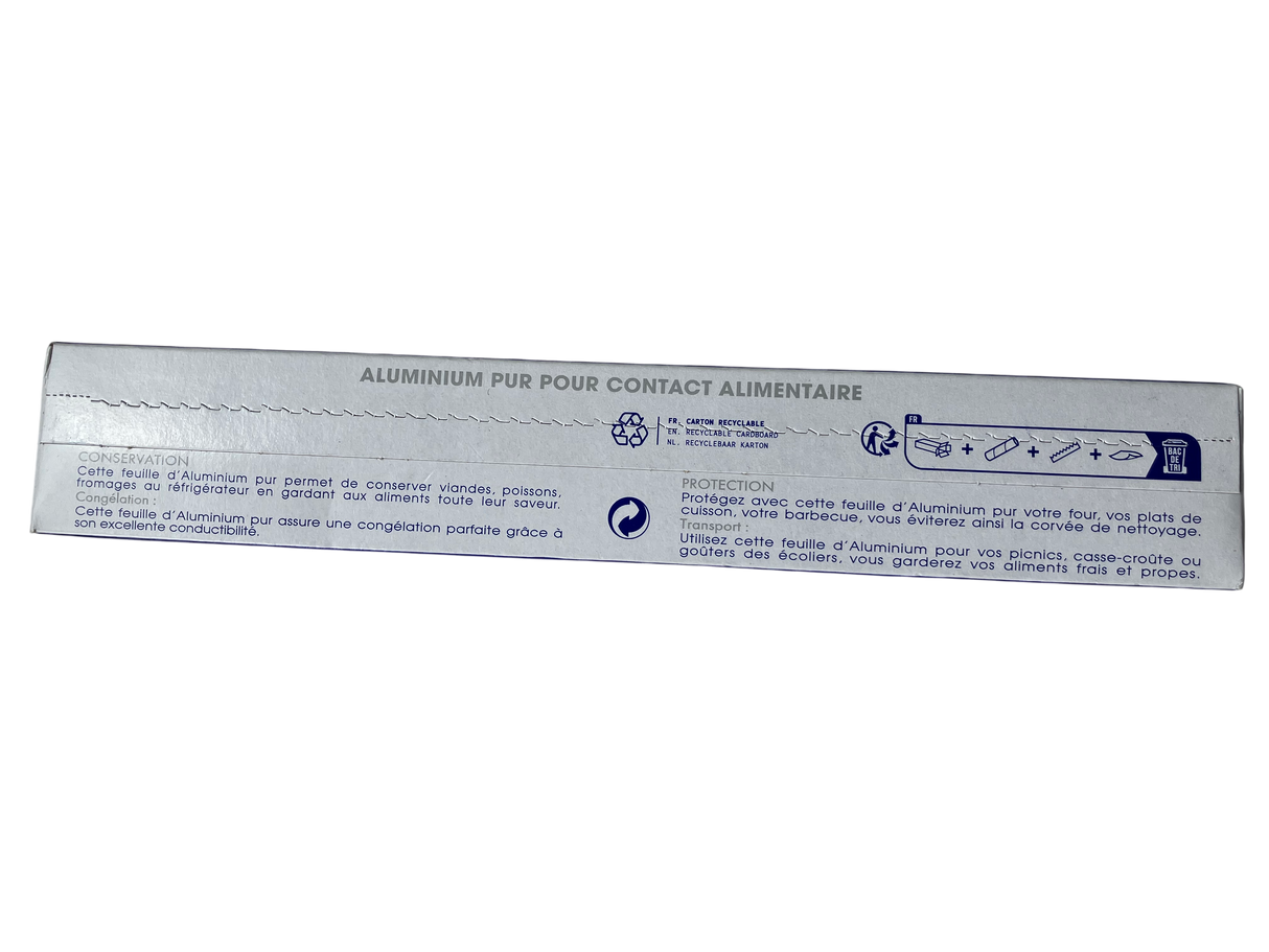 ALUMINIUM ROULEAU EN BOÎTE DISTRIBUTRICE 10µ 32CM X50M