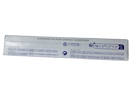 ALUMINIUM ROULEAU EN BOÎTE DISTRIBUTRICE 10µ 32CM X50M