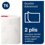 PAPIER TOILETTE PETIT ROULEAU TORK® ADVANCED T6 BLANC 100M 2 PLIS X27