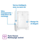 DISTRIBUTEUR D’ESSUIE-MAINS PLIÉS TORK XPRESS® H2 BLANC