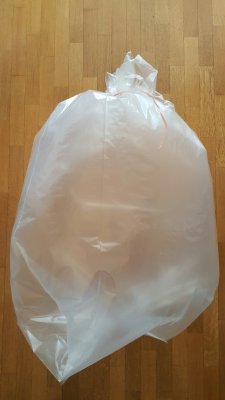 SAC POUBELLE 110L BASSE DENSITE DECHETS LEGERS TRANSPARENT X200