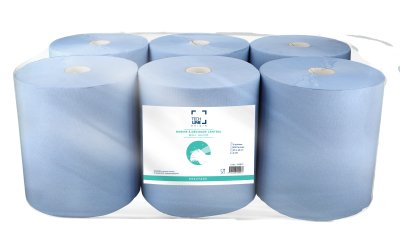 BOBINE DEVIDAGE CENTRAL TECHLINE BLEU 450 FORMATS 2 PLIS 20X25CM X6