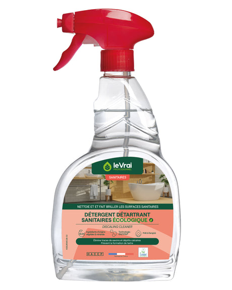 DETERGENT DETARTRANT SANITAIRES LE VRAI PROFESSIONNEL ECOLABEL EU 750ML