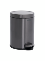 POUBELLE 6L A PEDALE  INOX CHARBON