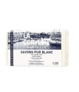 SAVON PUR BLANC LA CORVETTE MARSEILLE 100G X5