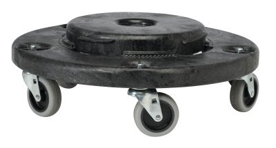 SOCLE SUR ROULETTES POUR CONTENEUR BRUTE ROND NOIR