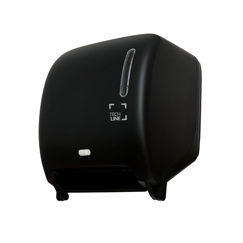 DISTRIBUTEUR D'ESSUIE-MAINS ROULEAUX À DÉTECTION OPTIQUE TECHLINE NOIR