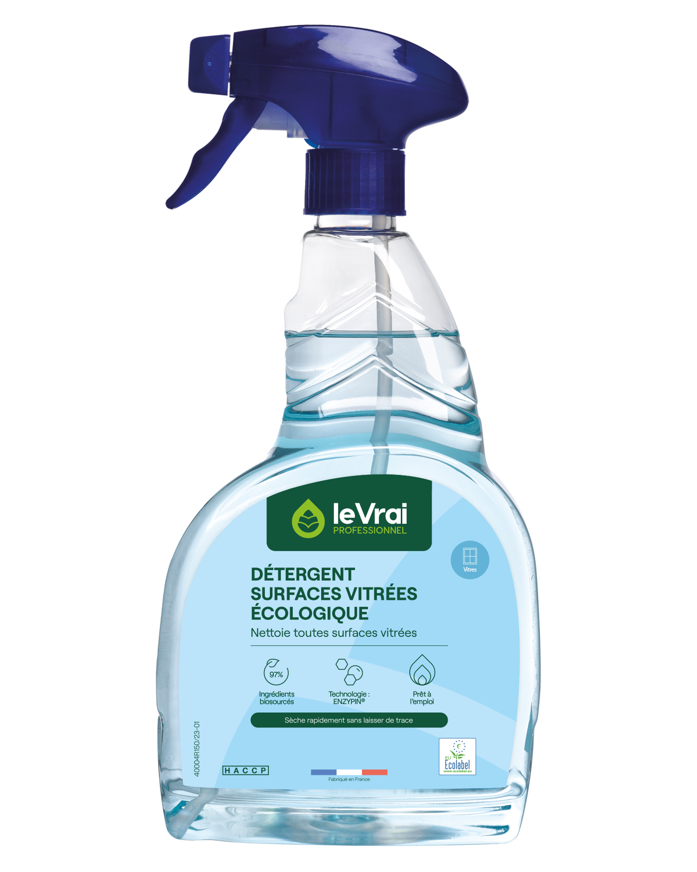 NETTOYANT VITRES ET SURFACES LE VRAI PROFESSIONNEL ECOLABEL EU 750ML