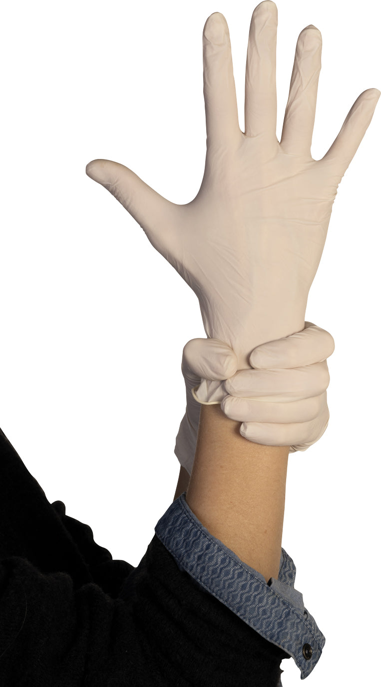 GANT LATEX BLANC POUDRÉ TAILLE M BOÎTE X100