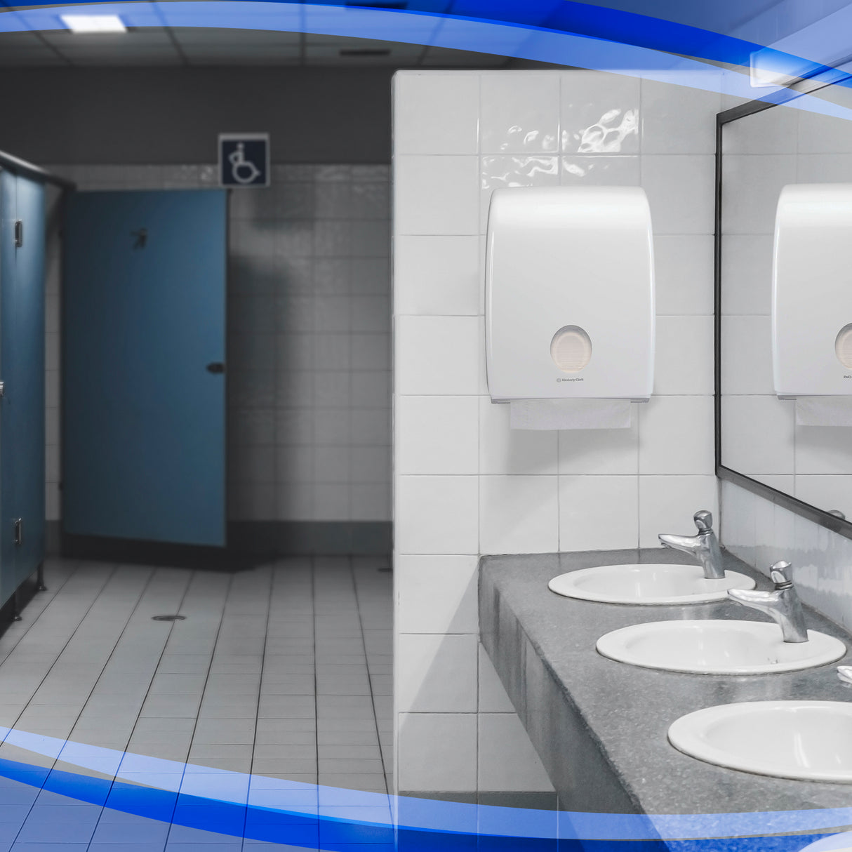 DISTRIBUTEUR D’ESSUIE-MAINS PLIÉS AQUARIUS™ BLANC