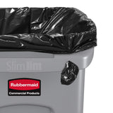 POUBELLE SLIM JIM 87L GRIS AVEC CONDUITS D'AERATION