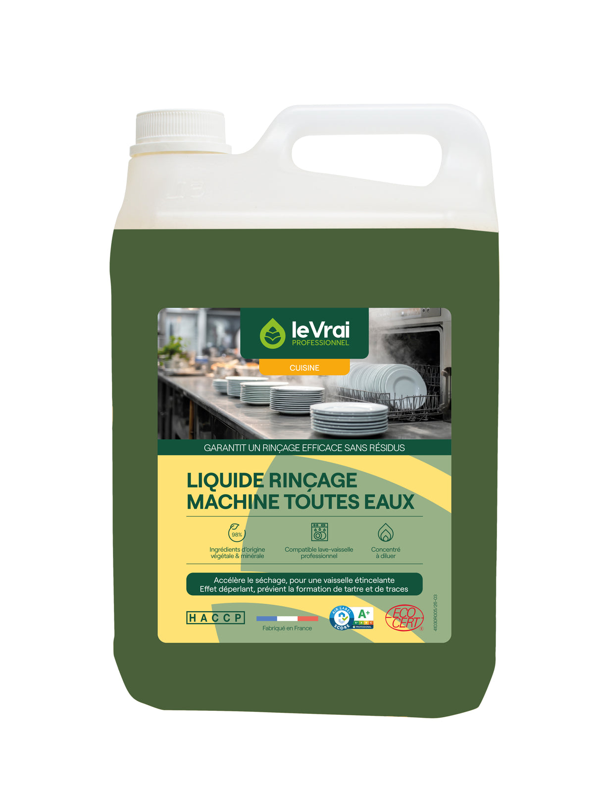 LIQUIDE DE RINCAGE MACHINE TOUTES EAUX ECOCERT 5L