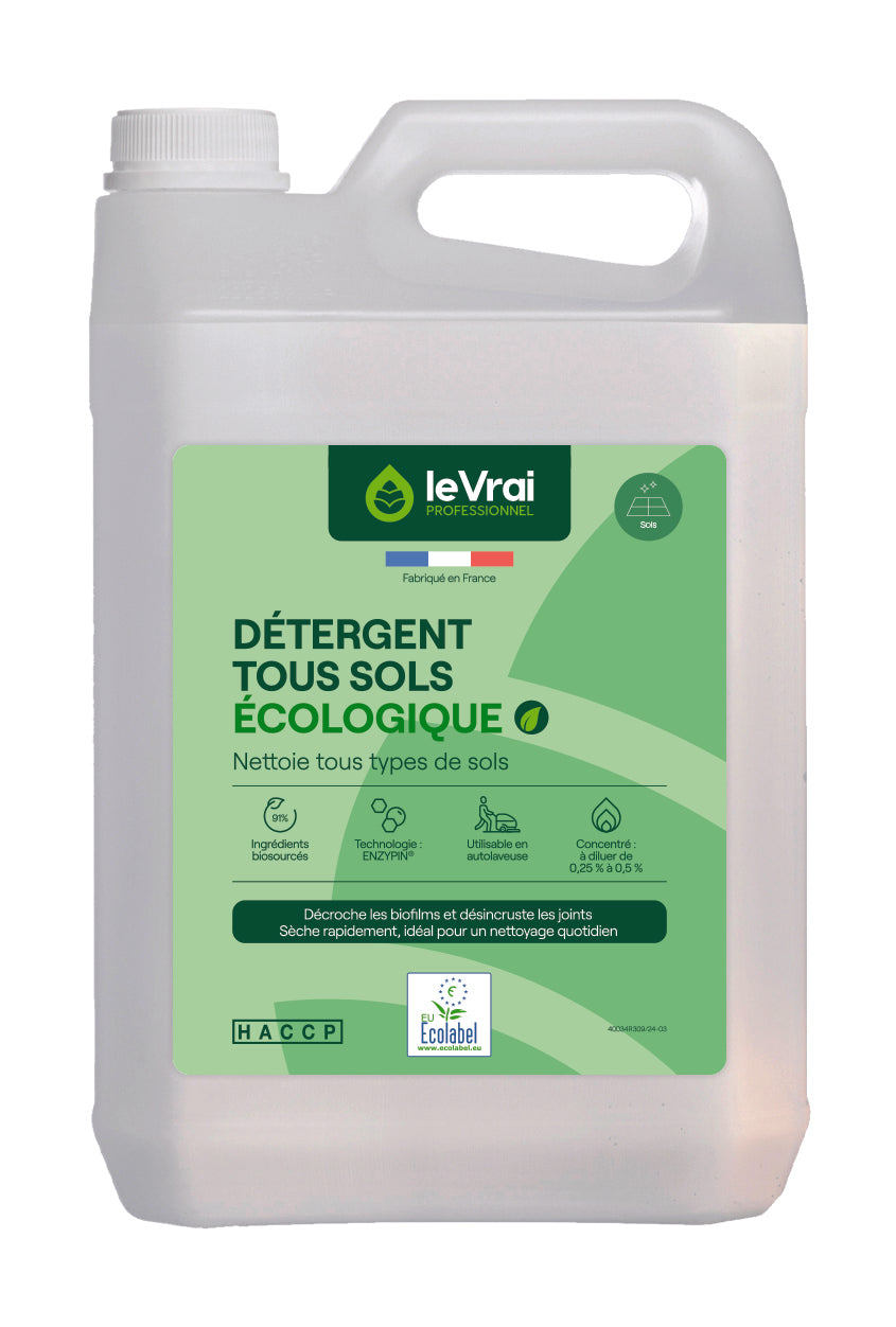 NETTOYANT SOLS ET SURFACES LE VRAI PROFESSIONNEL ECOLABEL 5L