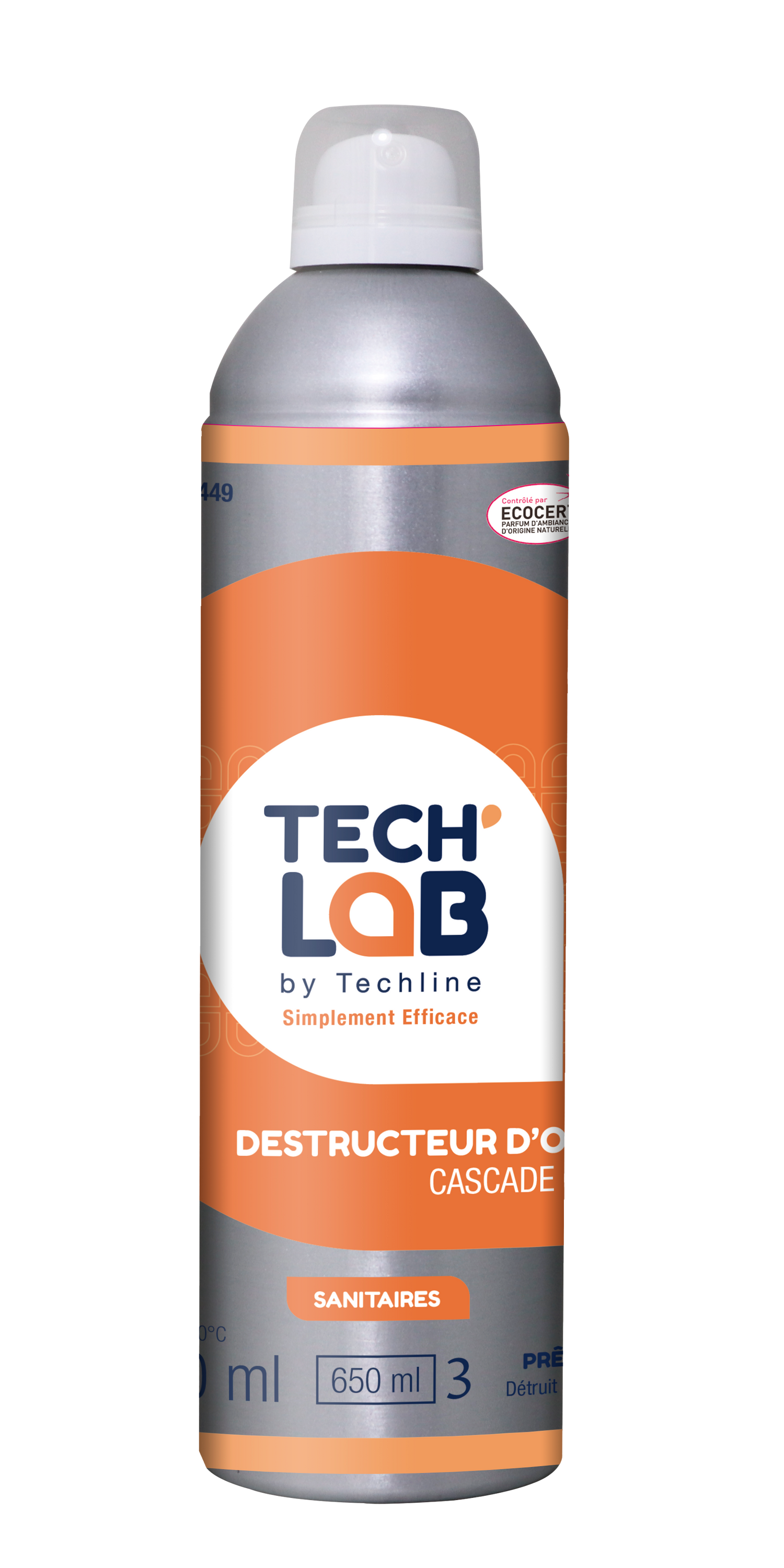 DESTRUCTEUR ODEUR CASCADE FLORALE TECH'LAB ECOCERT 400/650ML