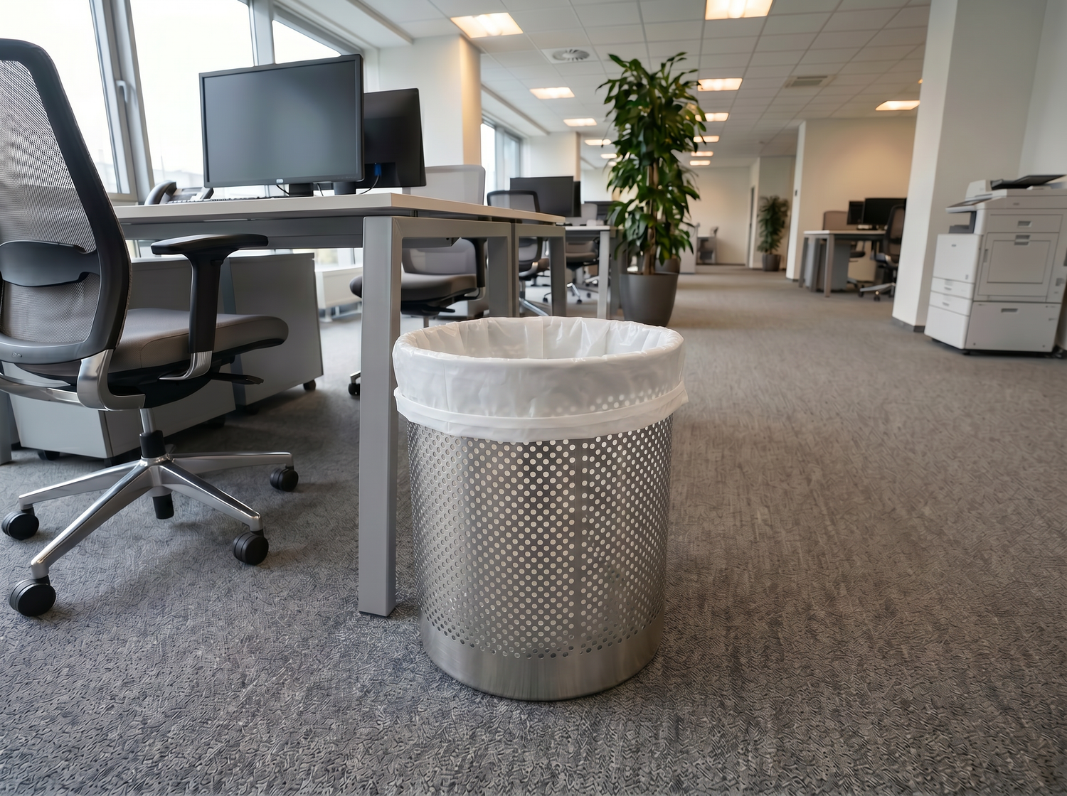 SAC POUBELLE 50L HAUTE DENSITE DECHETS LEGERS BLANC X500