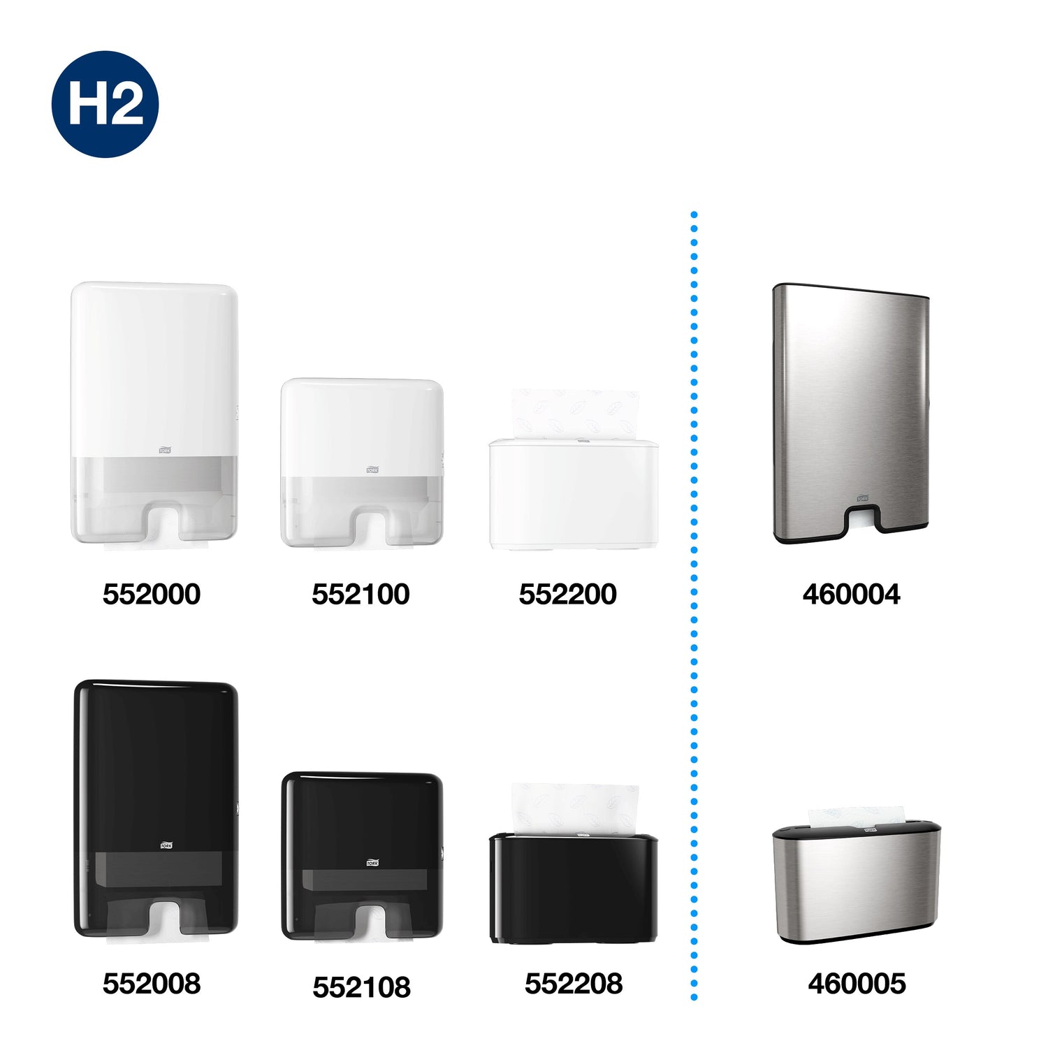 ESSUIE-MAINS PLIÉS EN M TORK® ADVANCED H2 BLANC 34X21.2CM 136 FORMATS 2 PLIS ECOLABEL X21